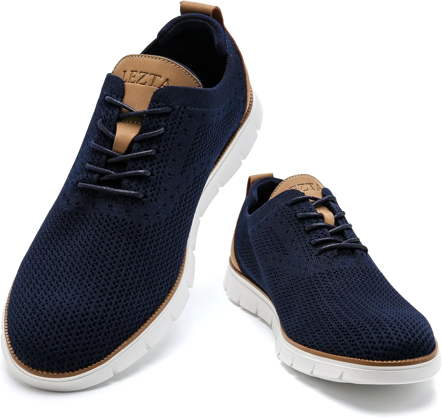 Men's Casual Dress Oxfords Sneakers Business Mesh Breathable Lightweight Walking Shoes Tennis Comfortable