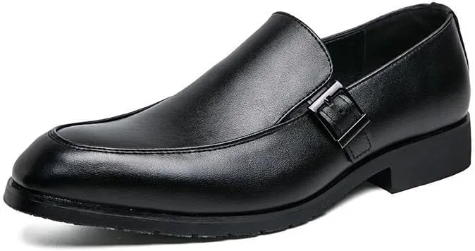 Men's Classic Oxfords Shoes Mens Casual Formal Business Leather Dress Shoes Slip On Pointed Toe Derby Shoes for Men