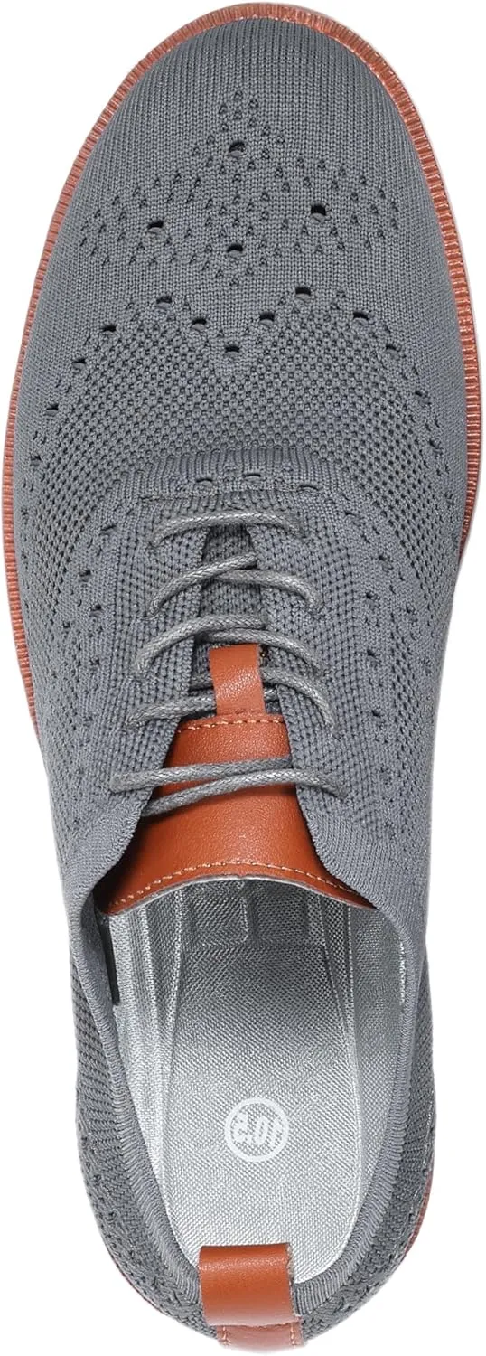 Mens Dress Shoes Casual Oxfords Shoes Knit Lightweight Breathable Business Work Shoes Walking Shoes Fashion Sneakers
