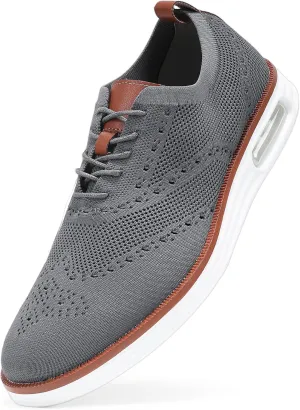 Mens Dress Shoes Casual Oxfords Shoes Knit Lightweight Breathable Business Work Shoes Walking Shoes Fashion Sneakers