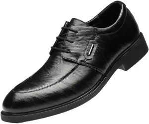 Men's Leather Dress Shoes Mens Classic Lace-up Formal Oxfords Vintage Hand Business Derby Shoes for Men