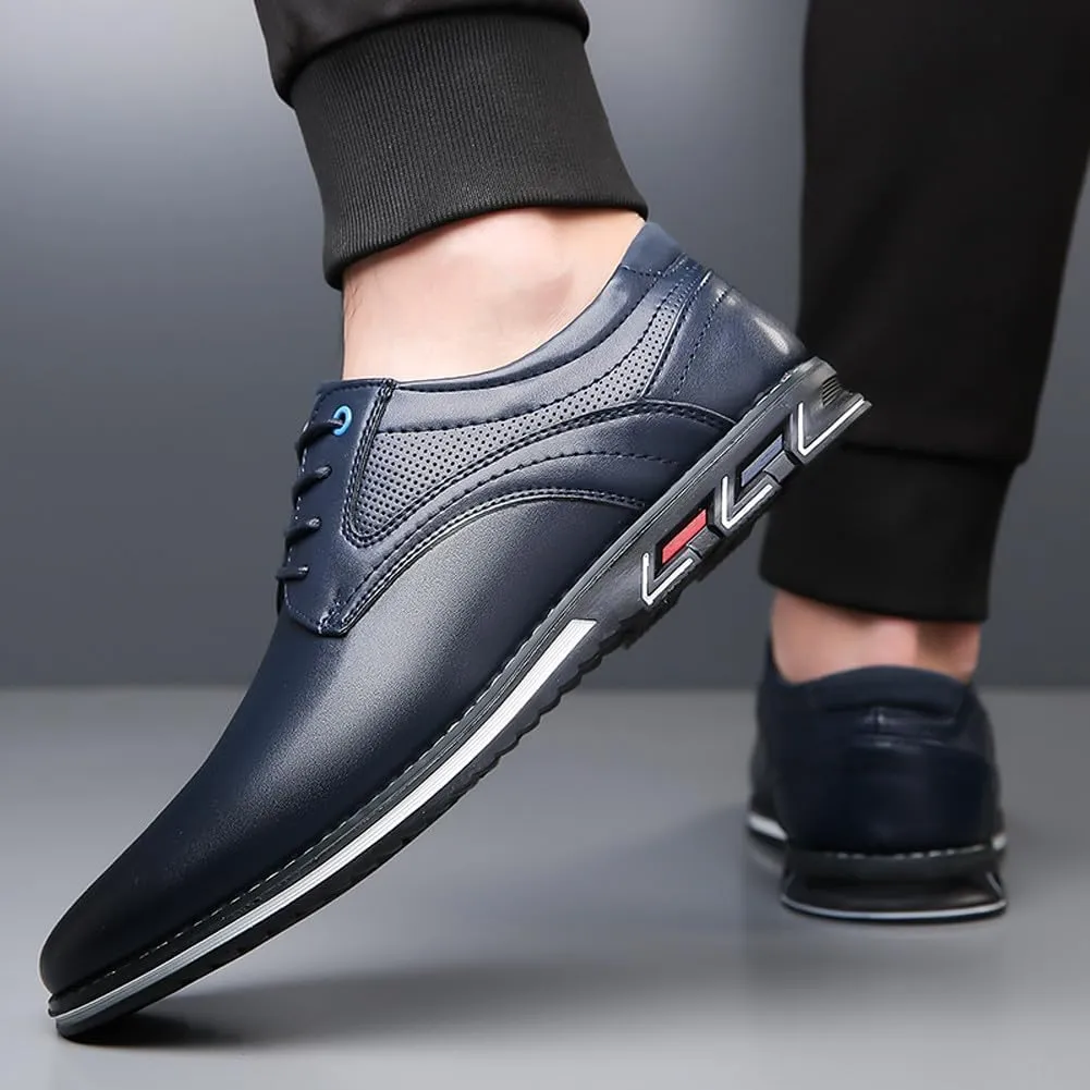 Men's Premium Stylish Oxford Shoes Casual Lace Up Walking Business Driving Dress Shoes