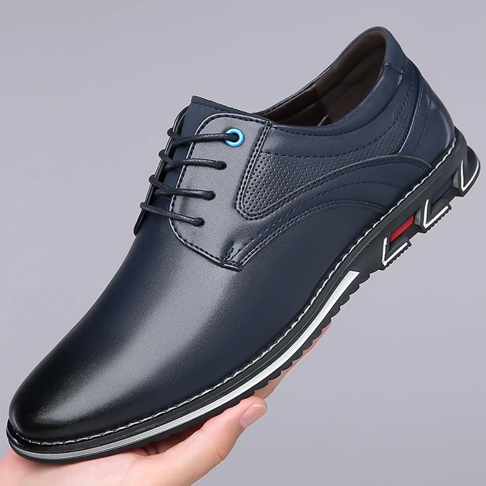 Men's Premium Stylish Oxford Shoes Casual Lace Up Walking Business Driving Dress Shoes