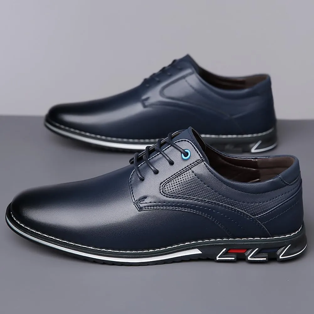 Men's Premium Stylish Oxford Shoes Casual Lace Up Walking Business Driving Dress Shoes