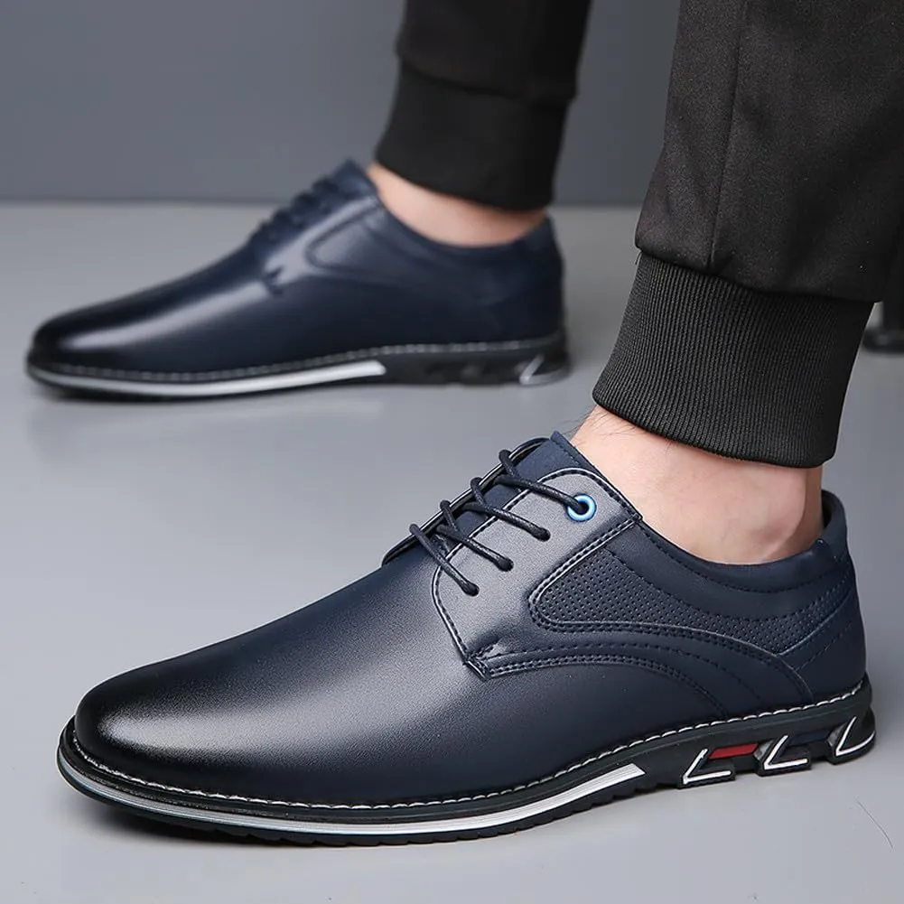 Men's Premium Stylish Oxford Shoes Casual Lace Up Walking Business Driving Dress Shoes