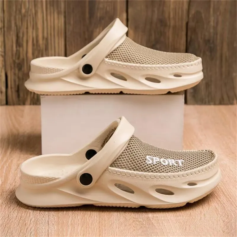 Men's Soft Breathable Mesh Summer Slippers for Outdoor Walking Beach