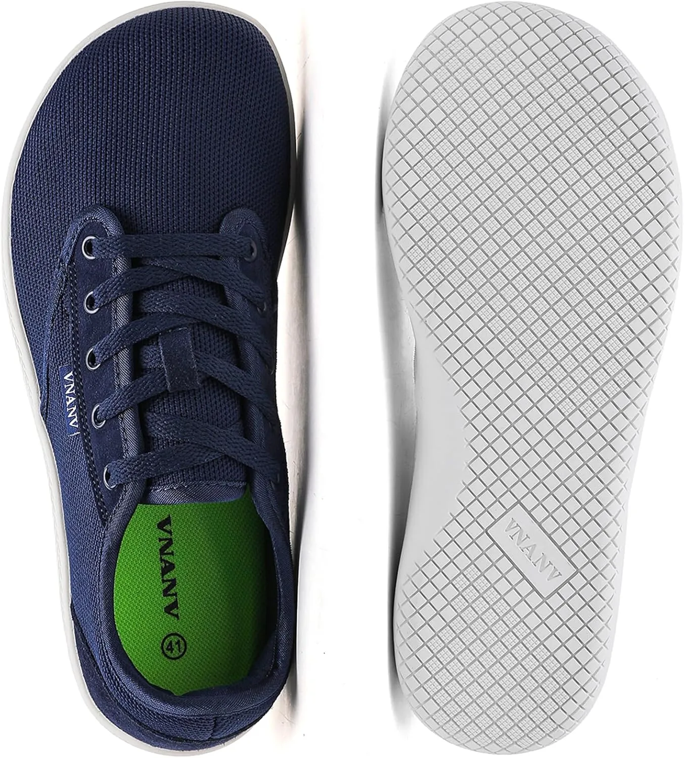 Men's Wide Slip on Barefoot Walking Shoes | Zero Drop Sole | Minimalist Footwear | Wide Toe Box (B-Blue/White,16.5)