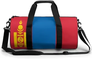 Mongolia Flag Waterproof Sports Duffel Bag Dry Wet Separation for Gym Beach Travel