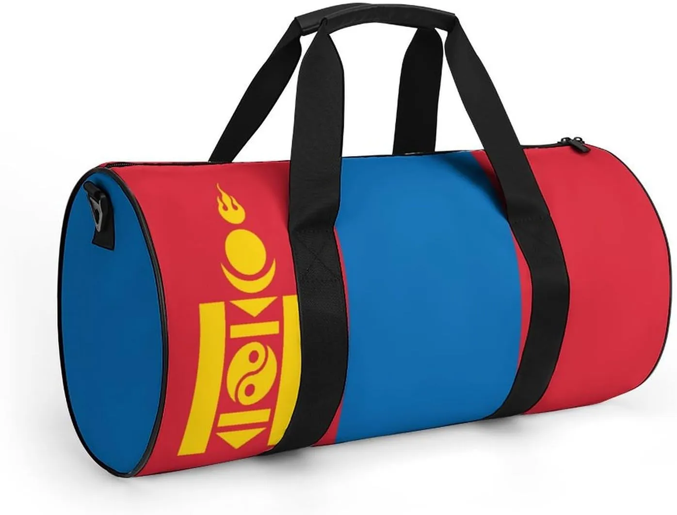 Mongolia Flag Waterproof Sports Duffel Bag Dry Wet Separation for Gym Beach Travel