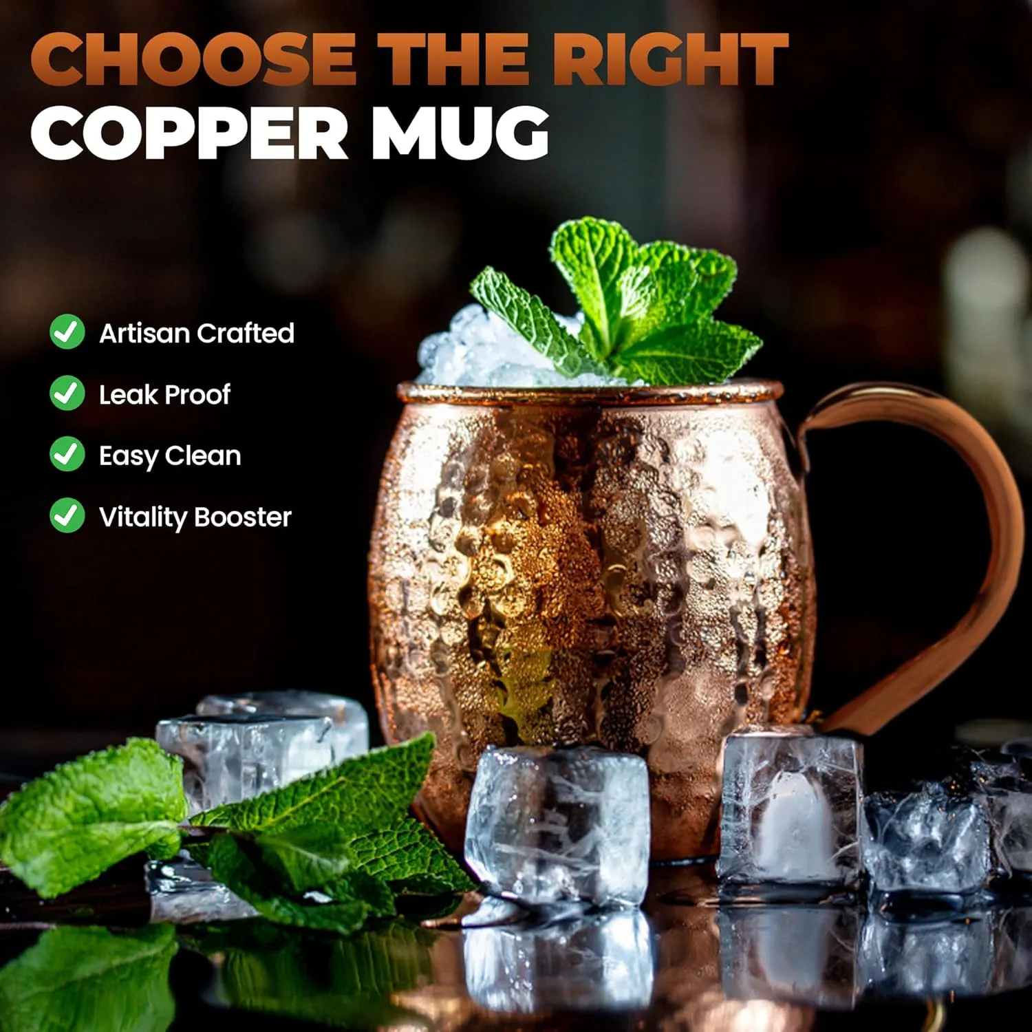 Moscow Mule Cups Set of 2 | 100% Pure Food Safe 16oz Copper Cups with 2X Straws and 1x Jigger - Premium Handcrafted Moscow Mule Kit
