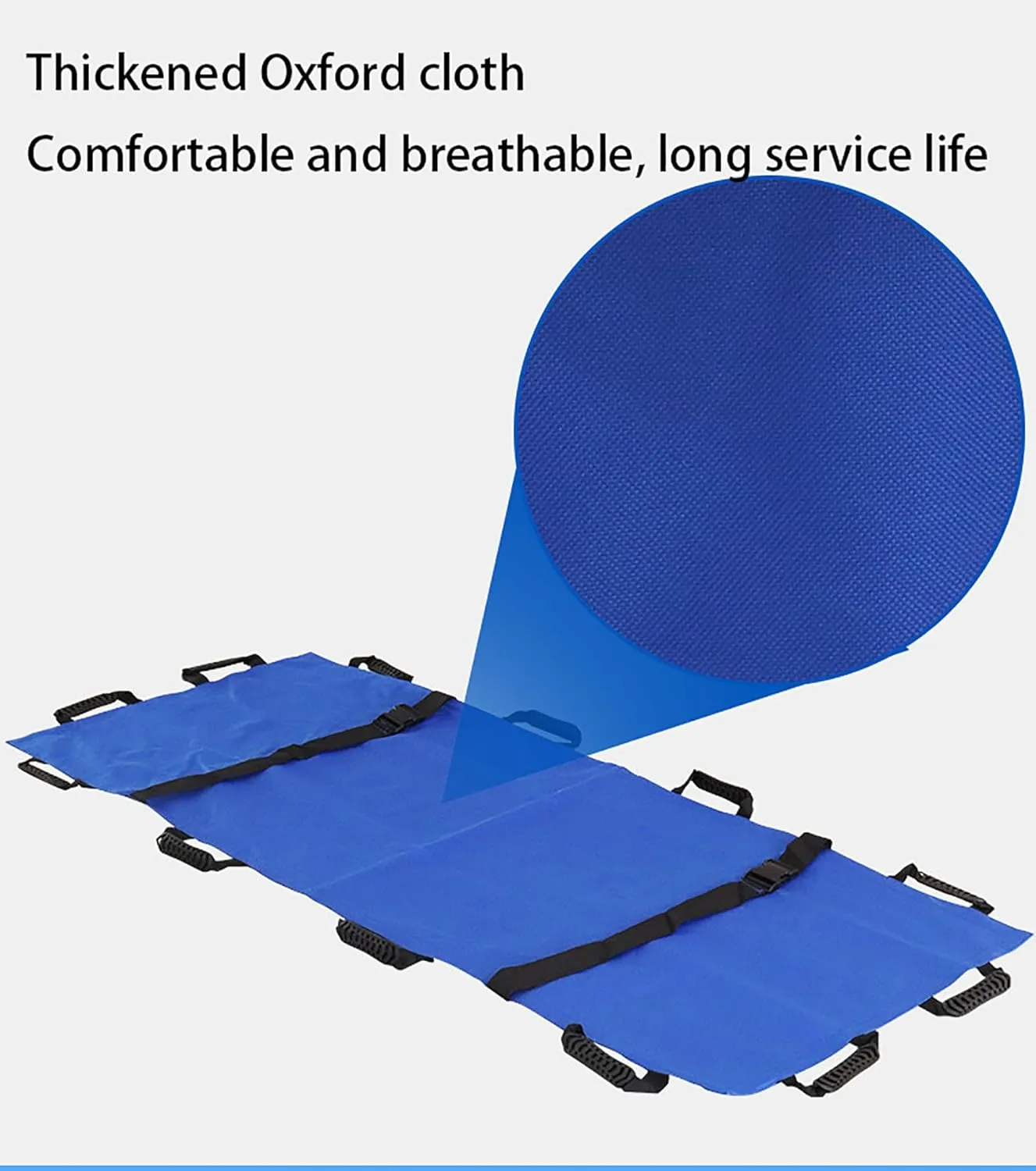 Multi Purpose Folding Emergency Rescue Soft Stretcher with Shoulder Strap Design, Patient Transfer Aid Strap Belt Elderly Lift Stairs for Home Disability Care Supplies