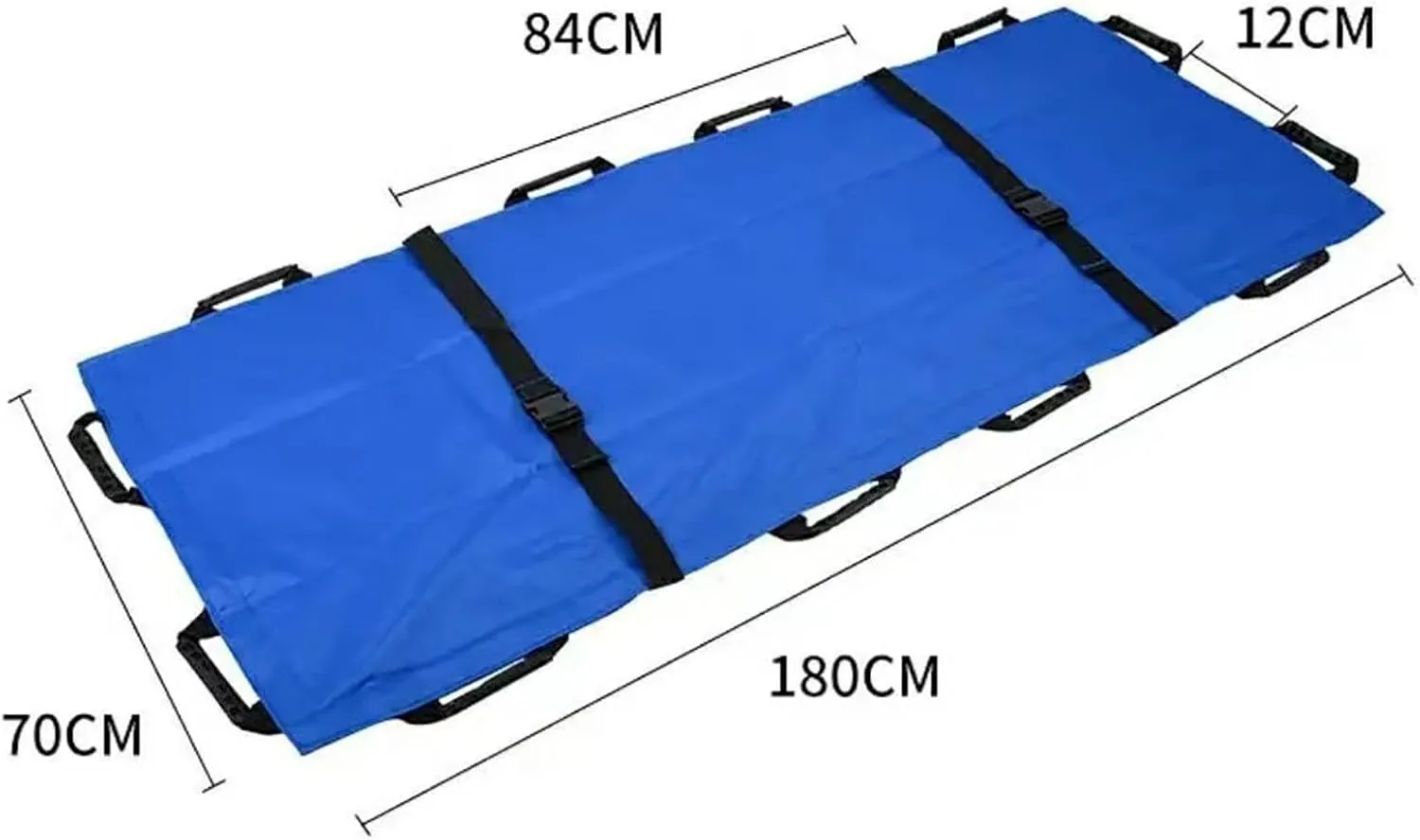 Multi Purpose Folding Emergency Rescue Soft Stretcher with Shoulder Strap Design, Patient Transfer Aid Strap Belt Elderly Lift Stairs for Home Disability Care Supplies