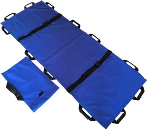 Multi Purpose Folding Emergency Rescue Soft Stretcher with Shoulder Strap Design, Patient Transfer Aid Strap Belt Elderly Lift Stairs for Home Disability Care Supplies