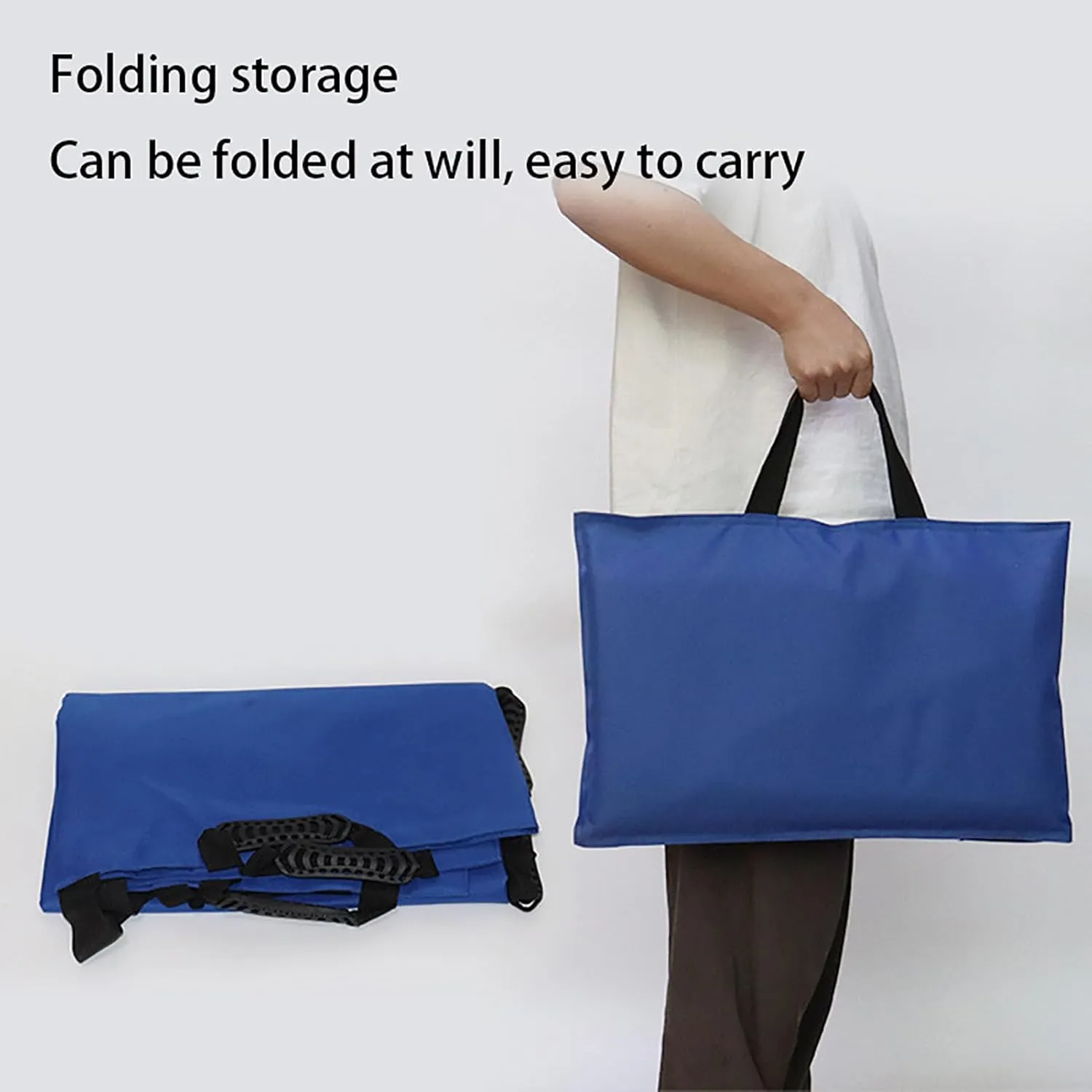 Multi Purpose Folding Emergency Rescue Soft Stretcher with Shoulder Strap Design, Patient Transfer Aid Strap Belt Elderly Lift Stairs for Home Disability Care Supplies
