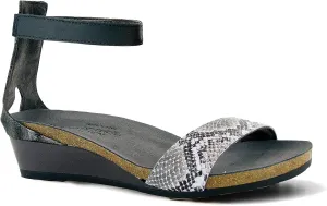NAOT Footwear Women's Pixie Wedge Sandal with Cork Footbed and Arch Support Footbed - Adjustable Ankle Strap - Comfort and Support - Lightweight and Perfect for Travel - Narrow to Medium Fit