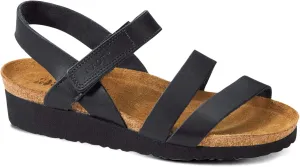 NAOT Women's Kayla Wedge Sandal,Black Matte Leather,42 EU/10.5-11 M US