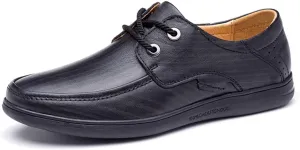 New Formal Oxford Shoes for Men Lace Up Round Apron Toe Derby Shoes Cowhide Low Top Block Heel Rubber Sole Prom