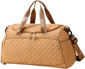 New Oxford Travel Duffel Bag for Men Women Waterproof Sports Tote Gym Shoulder Weekender Overnight Bags Large Capacity Tote Bags(Khaki)