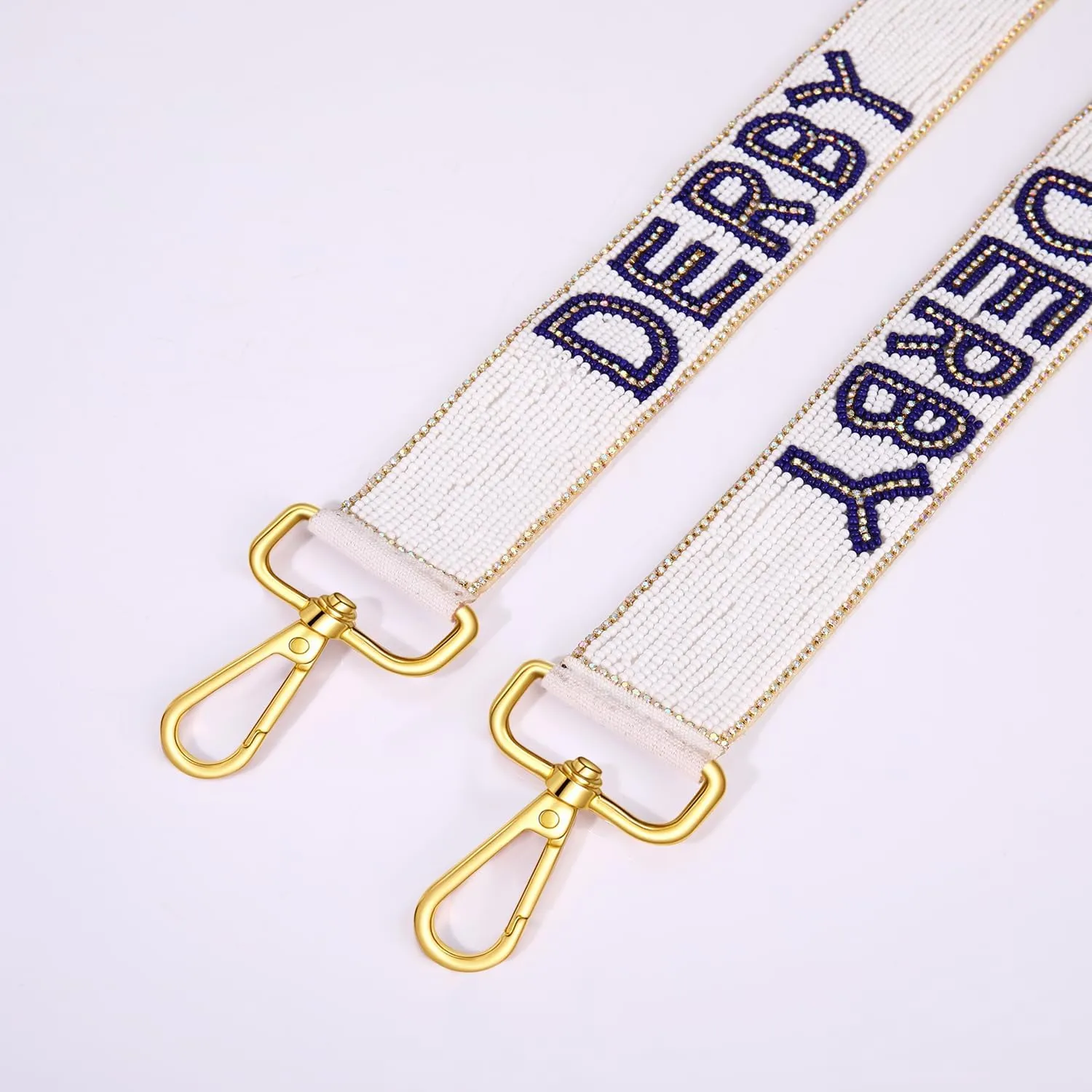 NVENF Beaded Kentucky Derby Purse Strap Replacement Horseshoe Crossbody Shoulder Bag Strap for Handbags Kentucky Derby Outfits Gifts (Style B)