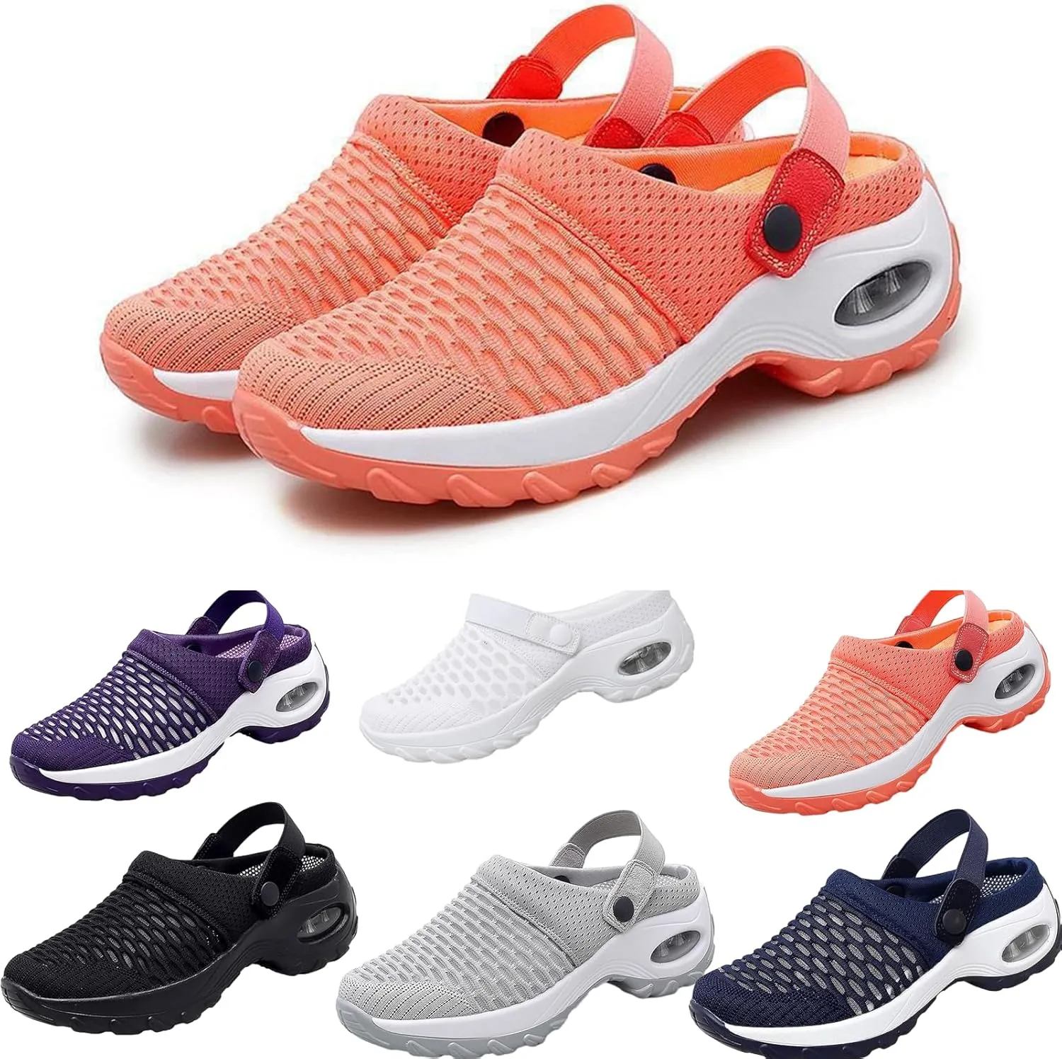 Orthopedic Clogs for Women, Air Cushion Support to Reduce Back and Knee Pressure Orthopedic Womens Walking Shoes