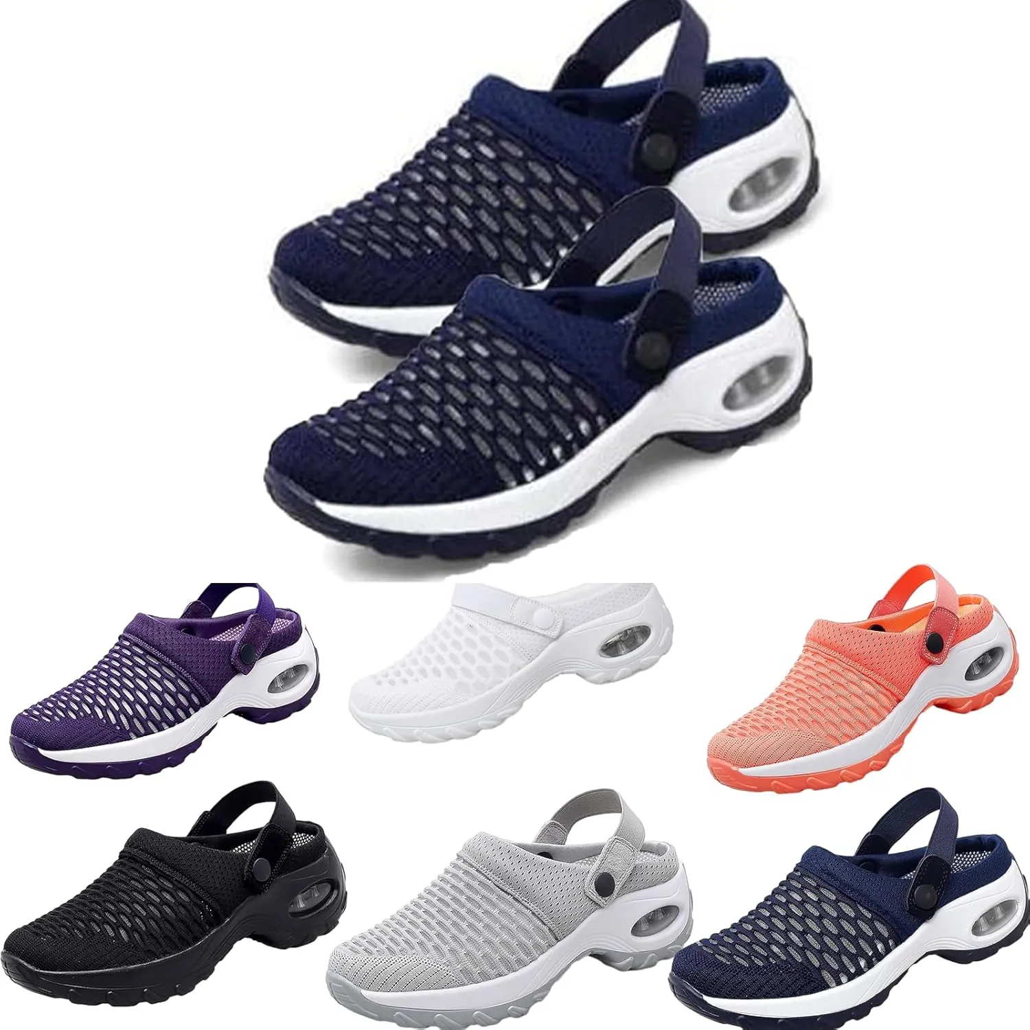 Orthopedic Clogs for Women, Air Cushion Support to Reduce Back and Knee Pressure Orthopedic Womens Walking Shoes