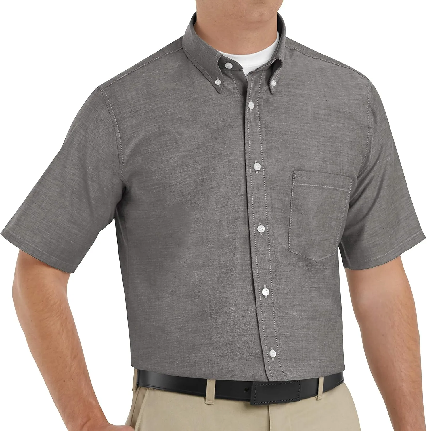 Red Kap Men's Executive Oxford Dress Shirt, Short Sleeve