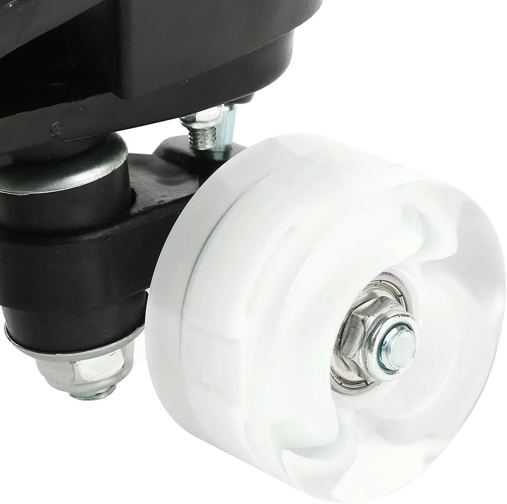 Roller Skates, Double Row Skates Adjustable Leather High-top Roller Skates Perfect Indoor Outdoor Adult Roller Skates with Bag