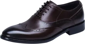 Santimon Men's Oxfords Formal Dress Leather Classic Wingtip Brogues Derby Business Prom Wedding Fashion Casual Comfort Walking Shoes for Men
