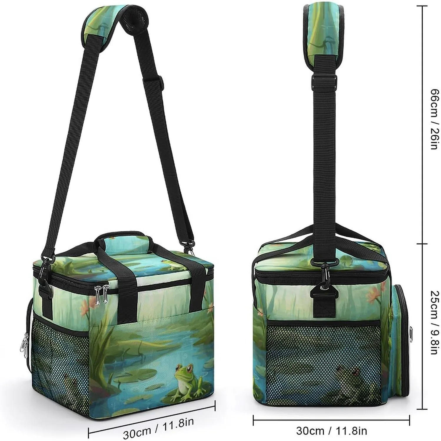 Soft Cooler Bag, 22L Collapsible Beach Cooler Bag,3D Wolf Dream Catcher Printed Portable Ice Chest Leakproof Travel Cooler for Picnic, Outdoor Trip
