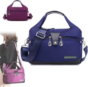 Soft Side Lightweight Underseat Tote Bag, Blaciokamith Multi-pocket Fashion Waterproof Handbag Crossbody