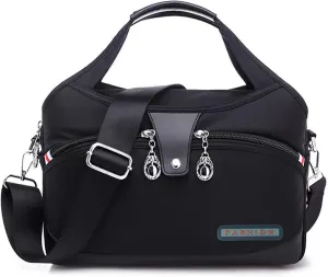 Soft Side Lightweight Underseat Tote Bag,Blaciokamith Multi-pocket Fashion Waterproof Anti Theft Handbag Crossbody