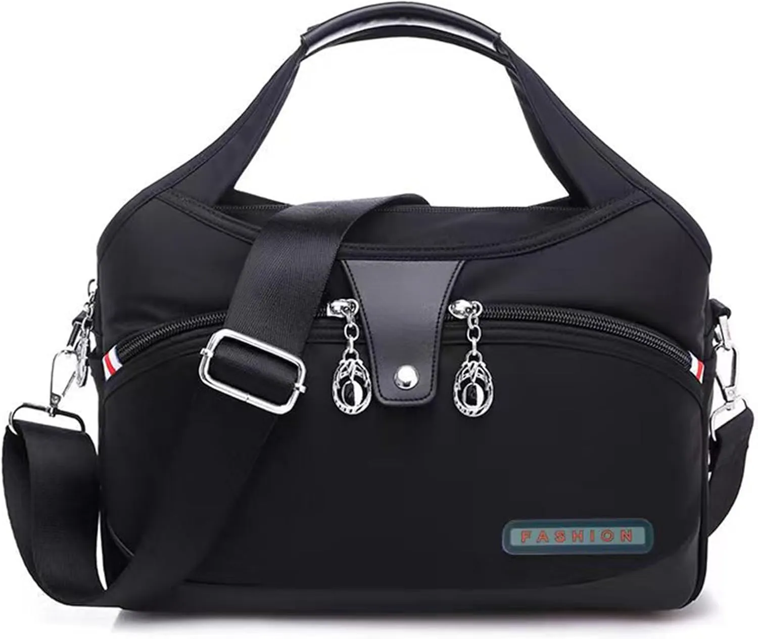 Soft Side Lightweight Underseat Tote Bag,Blaciokamith Multi-pocket Fashion Waterproof Anti Theft Handbag Crossbody