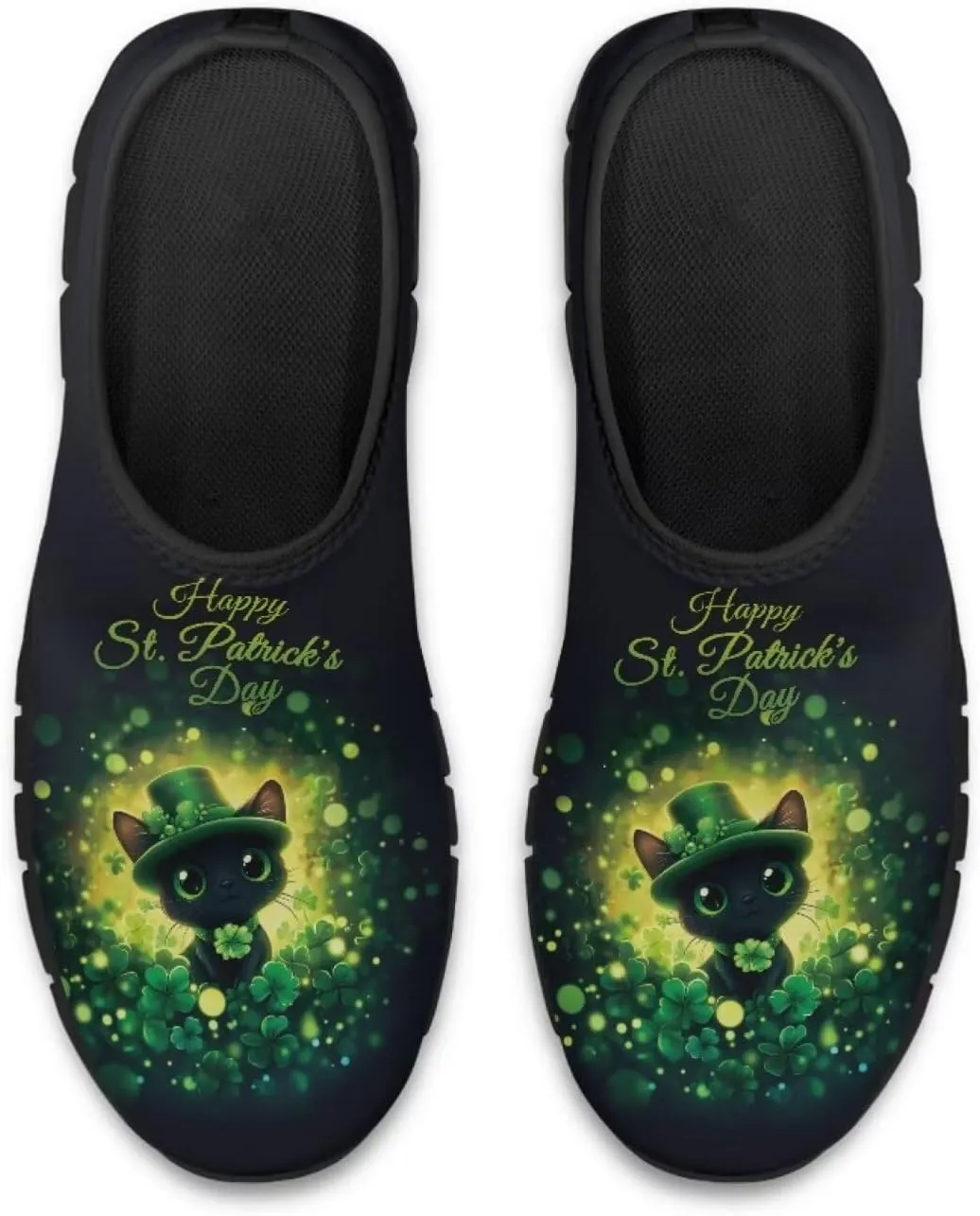 St.Patrick's Day Womens Loafer Flat Shoes Lightweight Classic Slip On Ladies Driving Sneakers - Green