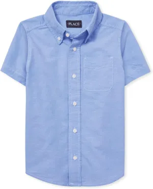 The Children'S Place Boys Short Sleeve Oxford Shirt
