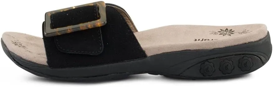 Therafit Mila Women's Suede Adjustable Buckle Slide Sandal