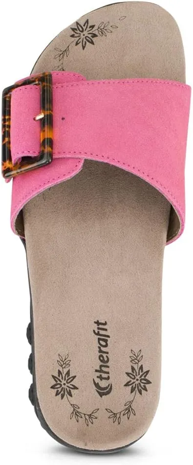 Therafit Mila Women's Suede Adjustable Buckle Slide Sandal