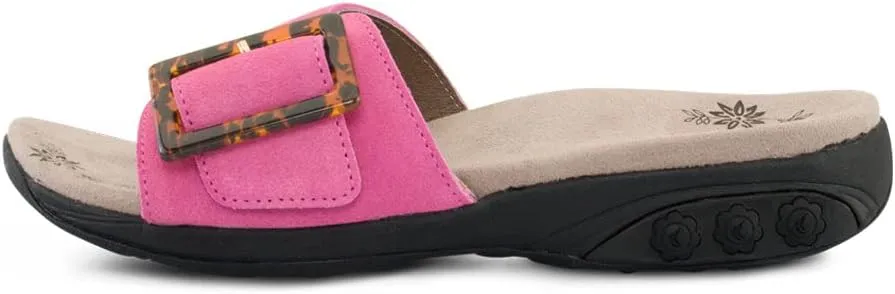 Therafit Mila Women's Suede Adjustable Buckle Slide Sandal