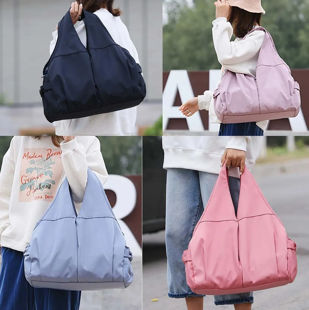 Tote Bag Waterproof Oxford Fabric Shoulder Bag with Lots of Pockets Large Capacity Suitable for Travel
