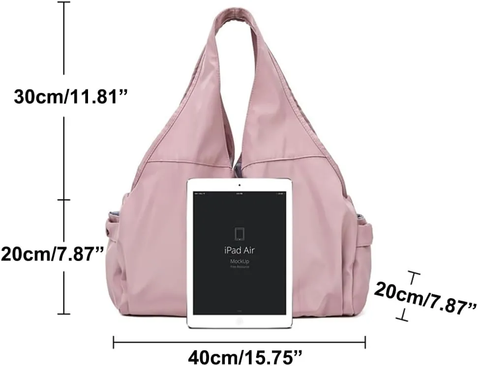 Tote Bag Waterproof Oxford Fabric Shoulder Bag with Lots of Pockets Large Capacity Suitable for Travel