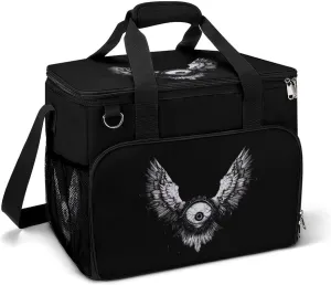 Weirdcore Halloween Eyeball Wings Large Lunch Bag Soft Cooler Bag Insulated Thermal Bag Reusable Grocery Bags for Office Picnic Beach