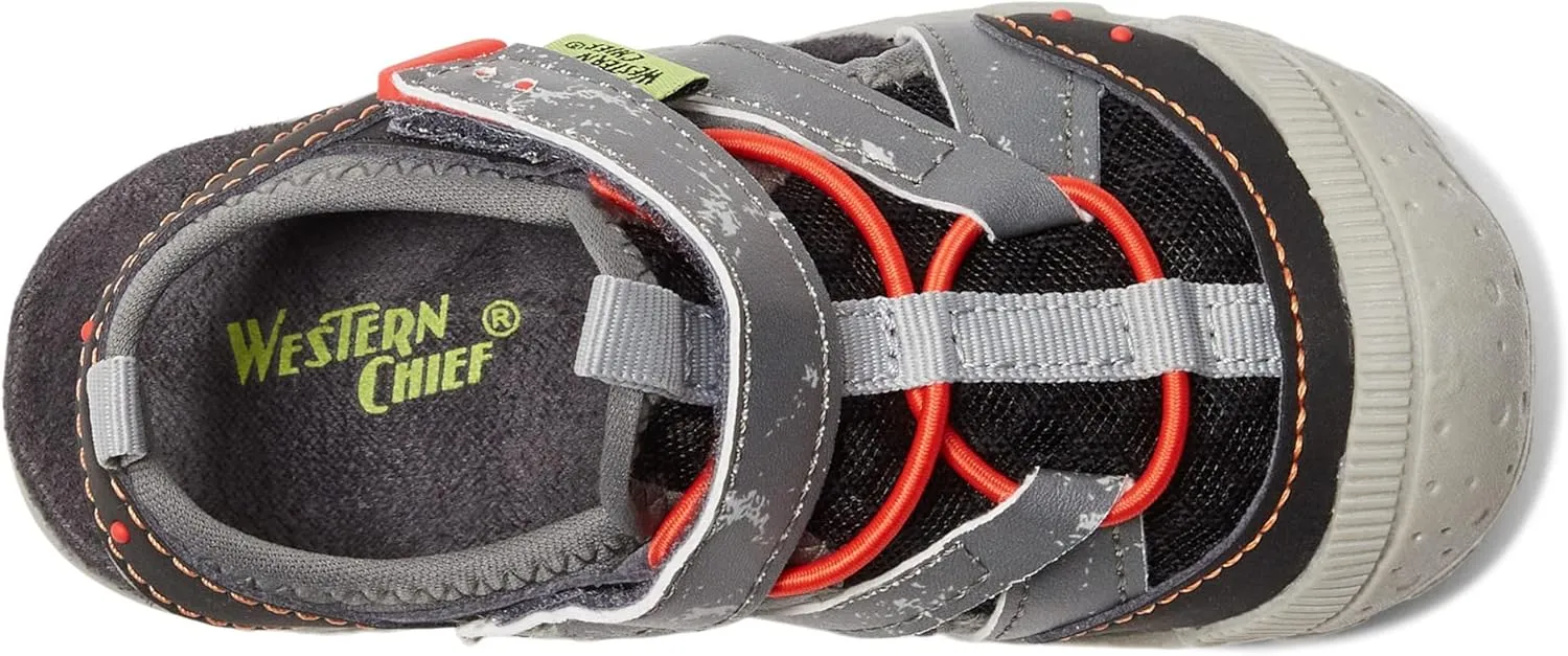 Western Chief Kids Beachcomber Sandals for Toddler and Little Kids - Rubberized EVA Insole, Hook-and-Loop Closure, and Round Toe Silhouette