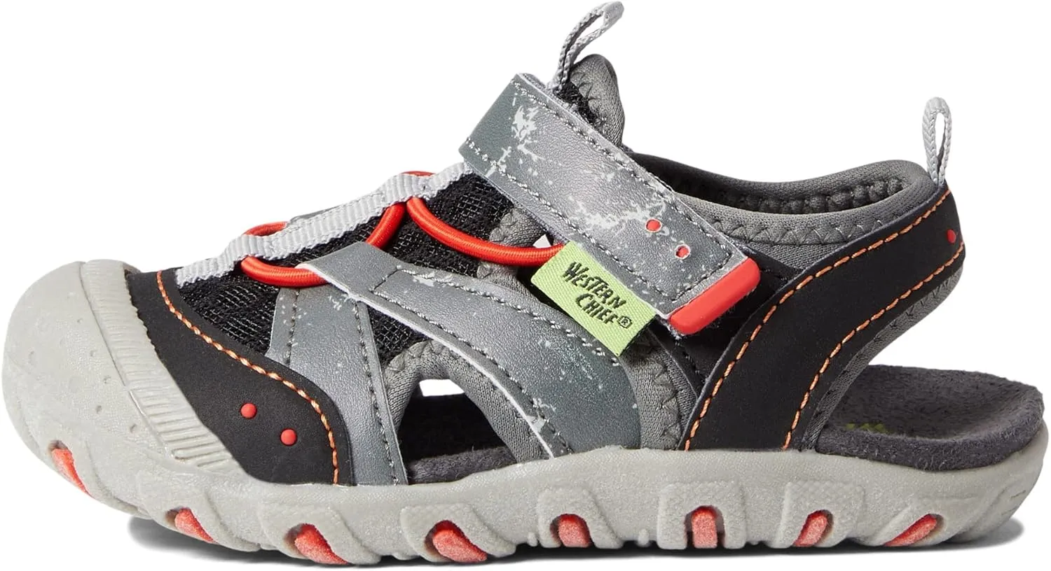 Western Chief Kids Beachcomber Sandals for Toddler and Little Kids - Rubberized EVA Insole, Hook-and-Loop Closure, and Round Toe Silhouette