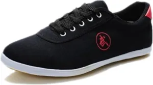 Women Men's Martial Arts Shoes,Tai-Chi Wu Shu Kung Fu Shoes Basic Style for Daily Training Morning Exercises Shoes,Wing ChunWalking Shoes For Men Women Indoor And Outdoor(Size:45EU,Color:BLACK)