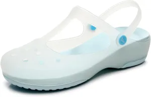 Women's Classic Transparent Solid Color Clogs Comfortable, Soft, and Non Slip Jelly Beach Sandals Outdoor Leisure Water Slippers