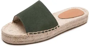 Women's One Word Thick Bottom Slippers - Fashionable Flat Shoes Comfortable Sandals Breathable Non slip Slippers Easy to Wear Suitable for Pairing with T-shirts, Dresses, Jeans