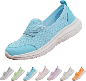 Women's Soft Sole Mesh Comfort Orthopedic Shoes - 2024 New Comfortable Mesh Walking Shoes, Low Top Orthopedic Slip on Shoes for Women, Breathable Mesh Arch Support Casual Shoes for Women