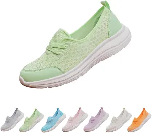 Women's Soft Sole Mesh Comfort Orthopedic Shoes - 2024 New Comfortable Mesh Walking Shoes, Low Top Orthopedic Slip on Shoes for Women, Breathable Mesh Arch Support Casual Shoes for Women