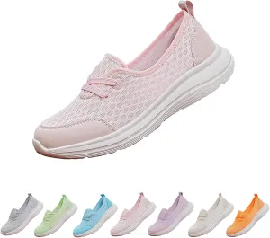 Women's Soft Sole Mesh Comfort Orthopedic Shoes - 2024 New Comfortable Mesh Walking Shoes, Low Top Orthopedic Slip on Shoes for Women, Breathable Mesh Arch Support Casual Shoes for Women