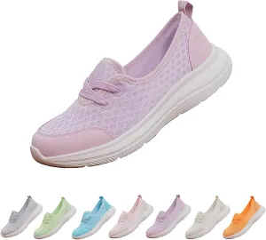 Women's Soft Sole Mesh Comfort Orthopedic Shoes - 2024 New Comfortable Mesh Walking Shoes, Low Top Orthopedic Slip on Shoes for Women, Breathable Mesh Arch Support Casual Shoes for Women