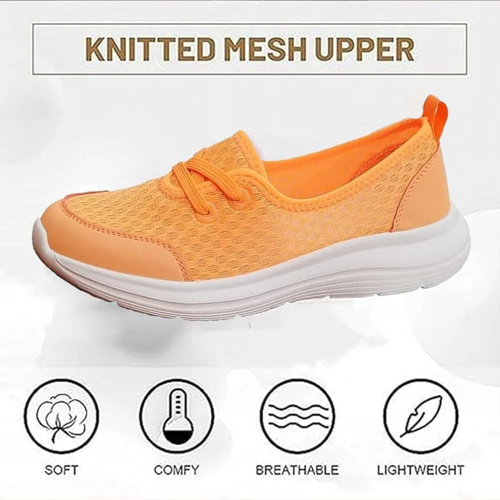Women's Soft Sole Mesh Comfort Orthopedic Shoes-2025 New Slip on Walking Shoes with Arch Support Walking Shoes Comfort